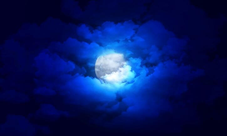 Full moon with clouds