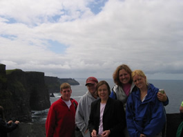 Bellarmine Students at the Cliffs of Mohrer