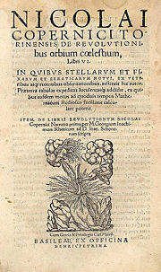 Title page of the 2nd edition of De revolutionibus, printed 1566 in Basel