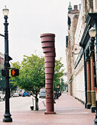 Memorial to the 1890 tornado, on Main Street in Downtown