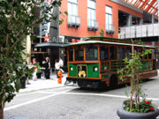 The Toonerville II Trolleys provide transportation in downtown Louisville.