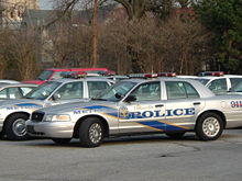 A Louisville Metro Police car