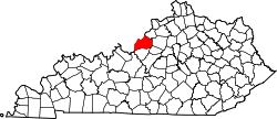 Location in the Commonwealth of Kentucky