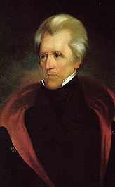 U.S. President Andrew Jackson, who recalled Lewis Cass to Washington.
