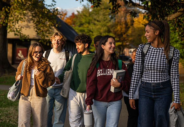 Students walking in quad
