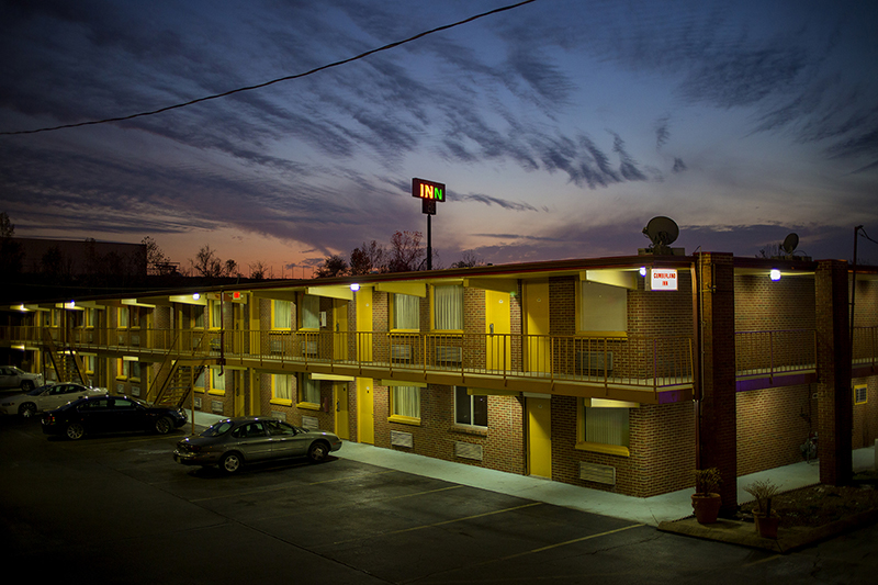 Motel at dusk