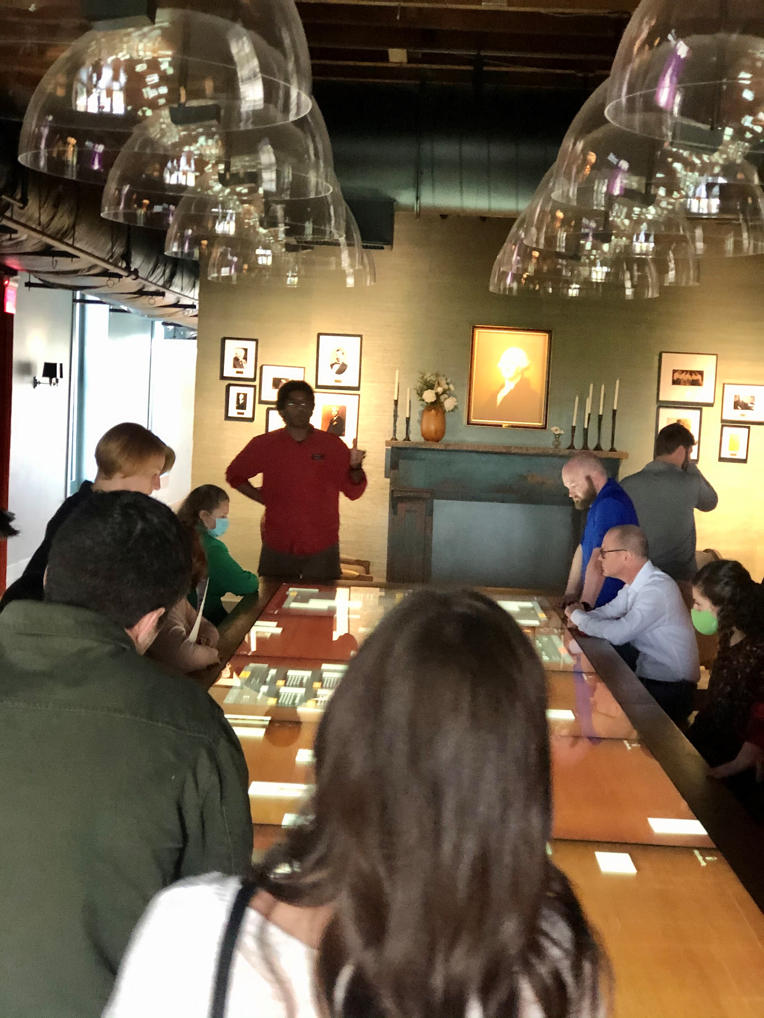 bourbon tasting in the famous Frazier History Museum speakeasy