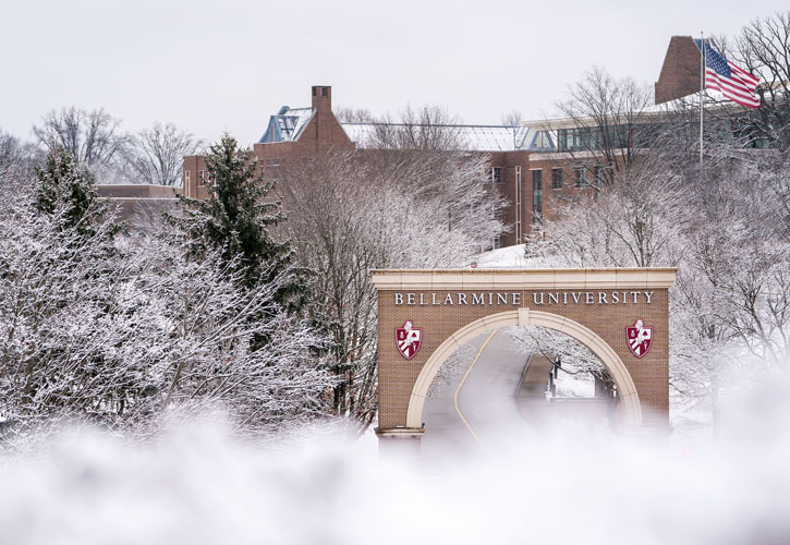 Snowy campus entry