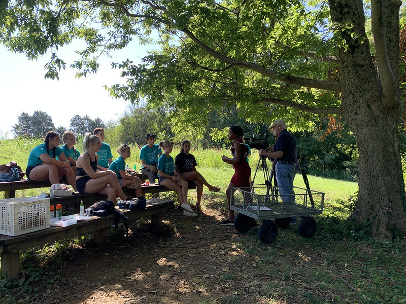 Members of Bellarmine University’s class of 2025 participate in the Knights in Action service event in the Louisville, Kentucky