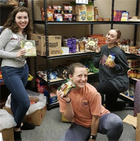 Students in Knights Pantry