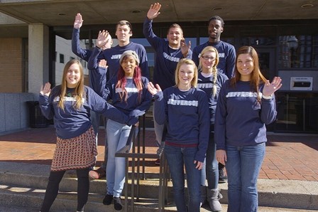 Jefferson students wave at the camera