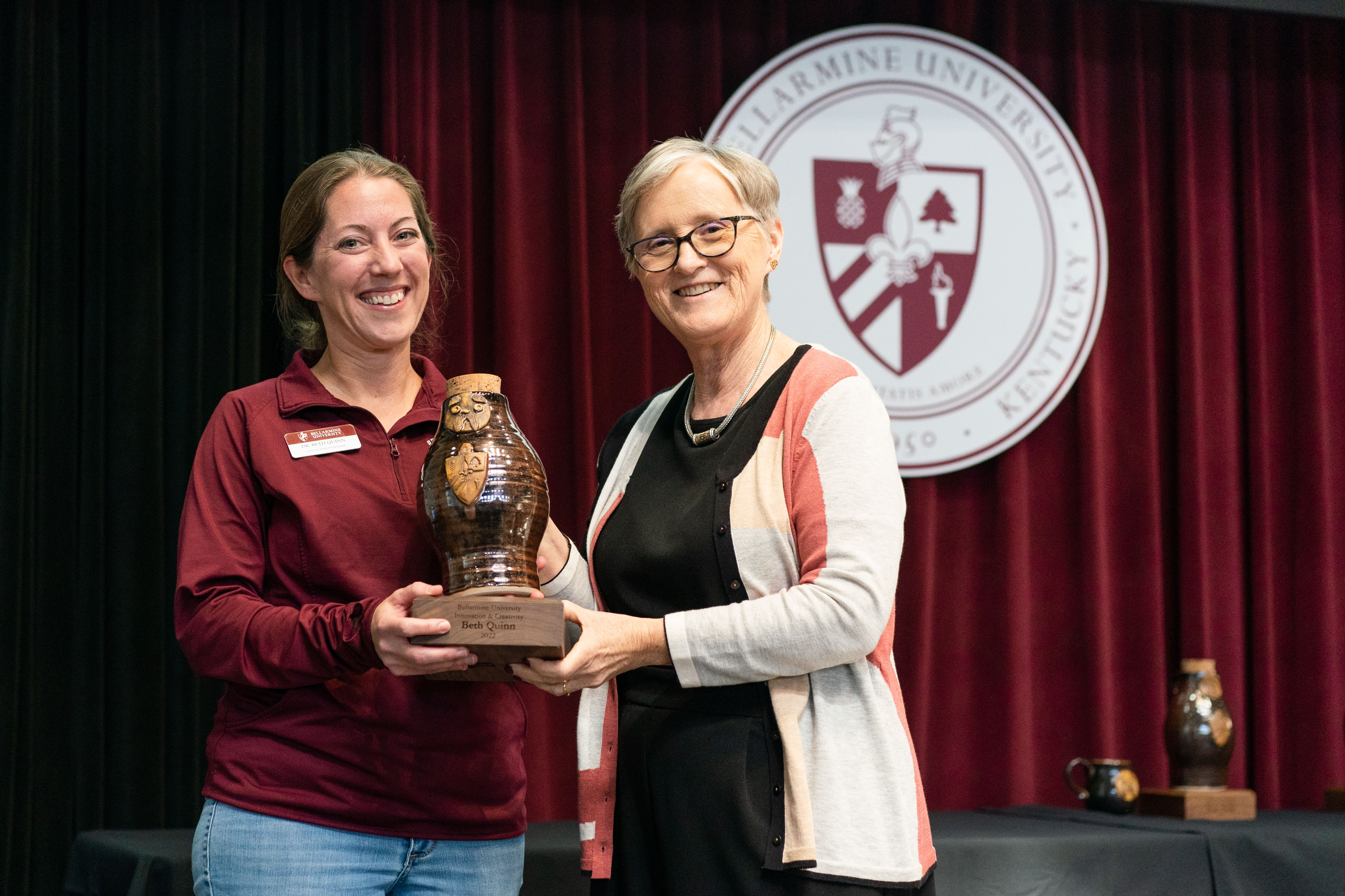 Dr. Beth Quinn receives award for Innovation and Creativity.