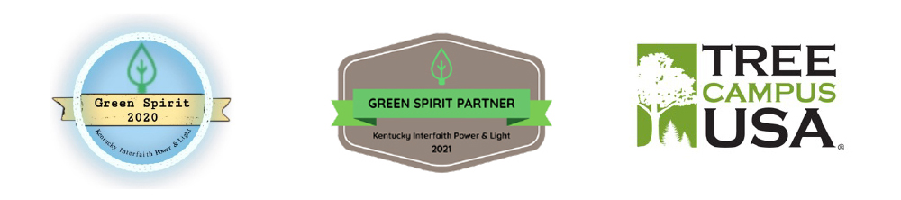 Green Spirit Partner of the Passionist Earth & Spirit Center in 2020 and 2021; Tree Campus USA logos