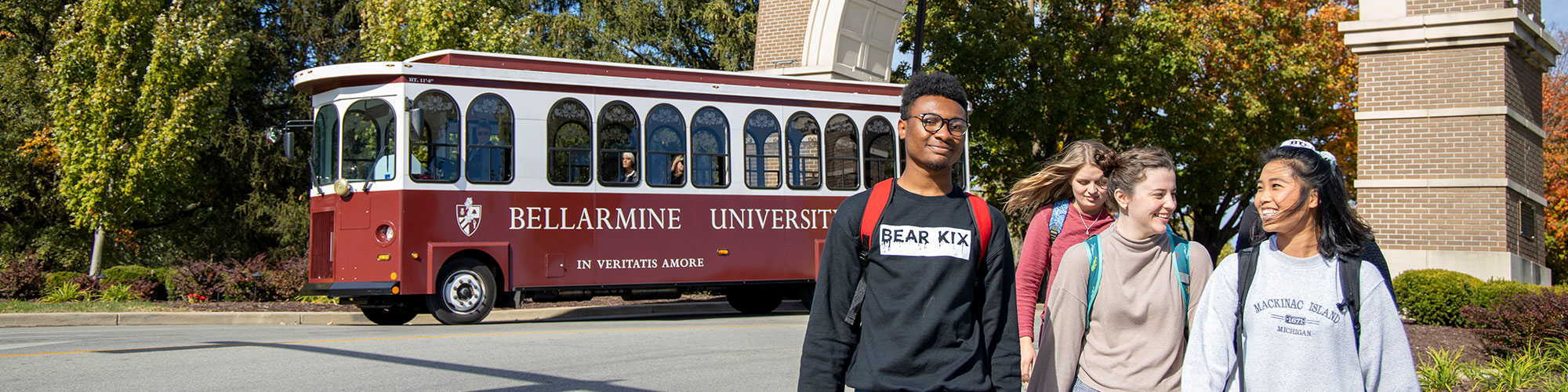 Bellarmine students by Trolley