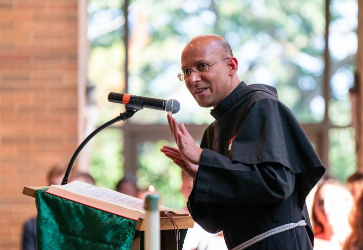 Father John in the chapel