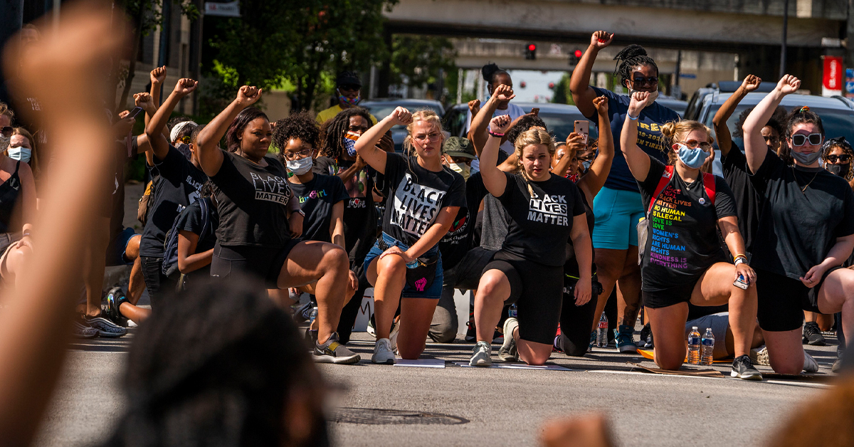 Bellarmine students during Black Lives Matter protest