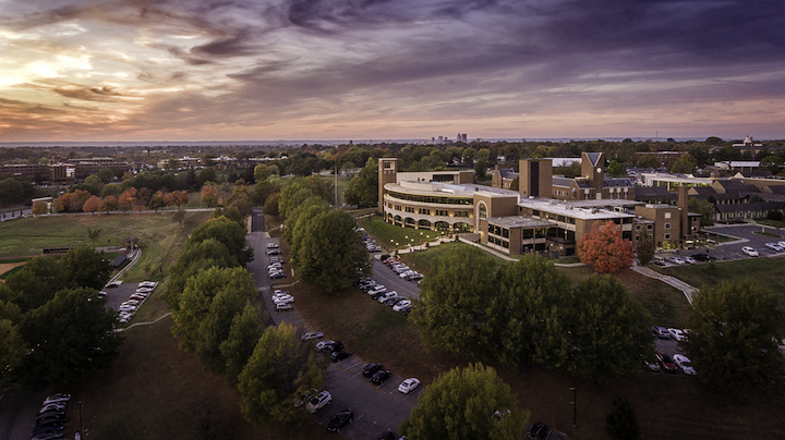 View of campus from air