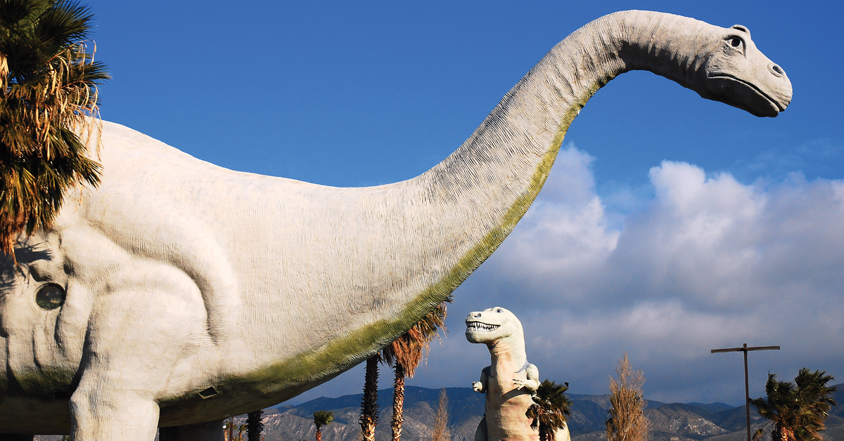 Carbone unusual architecture - steel and concrete dinosaurs