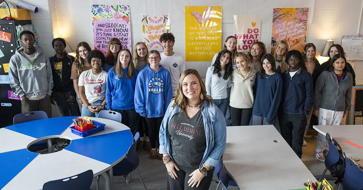 Emily Kolb in classroom