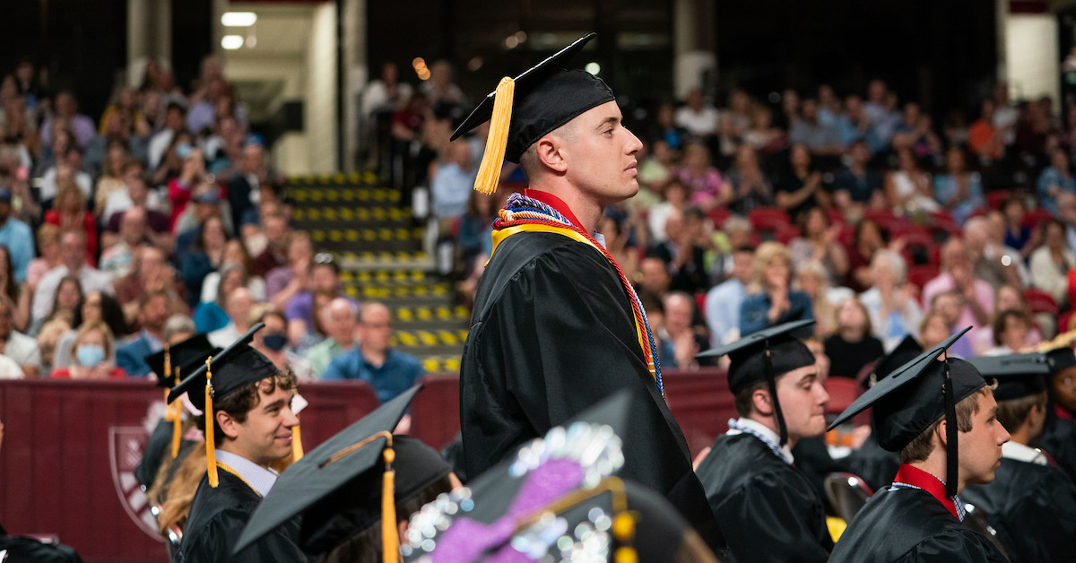 Graduate in crowd