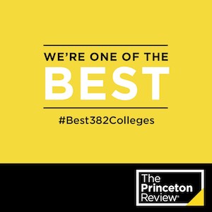 Princeton Review best 382 colleges badge