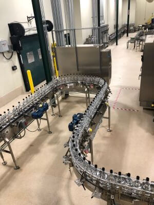 Hand sanitizer production line at Buffalo Trace Distillery, owned by Sazerac