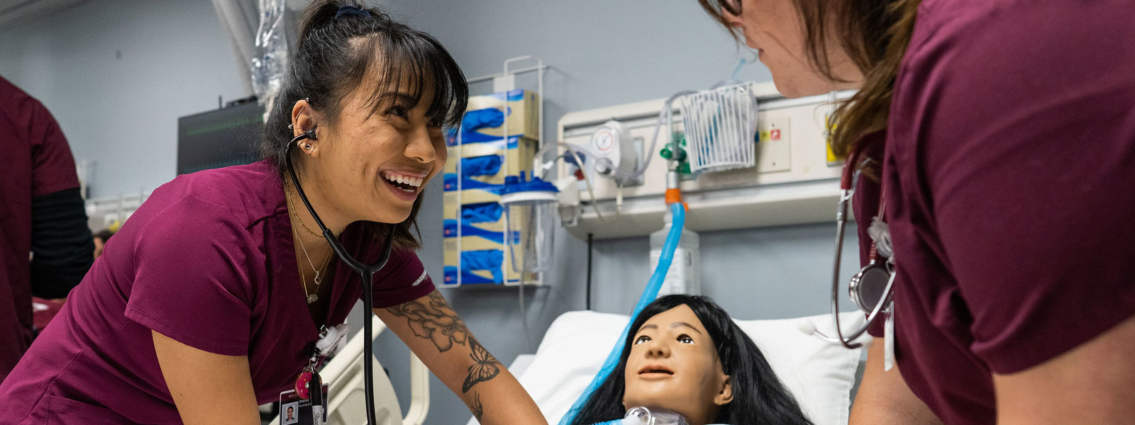 Nursing Students in the simulation Lab