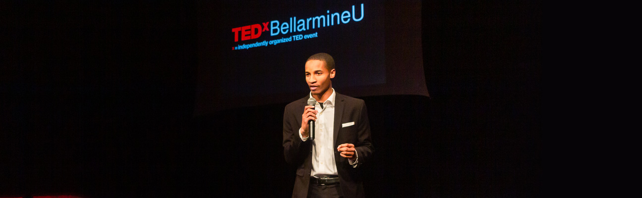 TedX speaker on stage