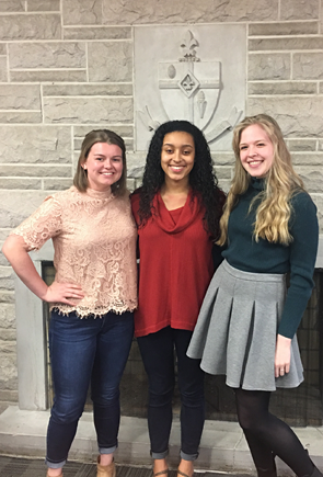 Laura Pierson, Lycette Belisle, and Kayla Martin.